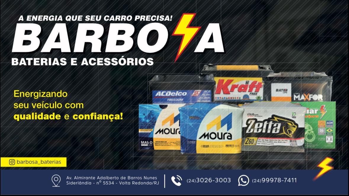 Logo Barbosa Baterias e acessórios