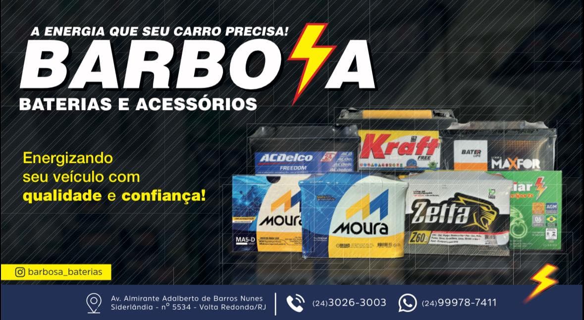 Logo Barbosa Baterias e acessórios